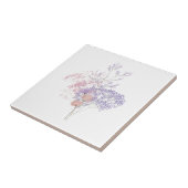 Carreau Dusty Rose et Lavender Delicate Fleur sauvage (Côté)