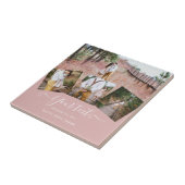 Carreau Dusty Rose PHOTO COLLAGE DE MARIAGE personnalisé C (Côté)