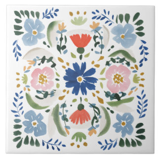Carreau Dutch Blue Floral Cottage