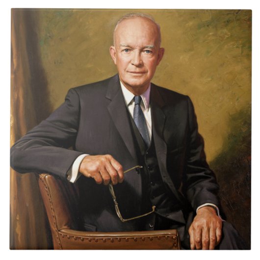 Carreau Dwight Eisenhower Président Portrait de la Maison  (Devant)