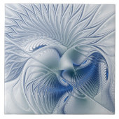 Carreau Dynamic Fantasy Abstract Blue Tones Fractal Art (Devant)