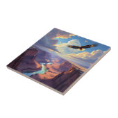 Carreau Eagle Flying over a Canyon (Côté)