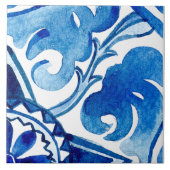 Carreau Eau bleue azurée méditerranéenne à grande échelle (Devant)