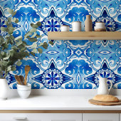 Carreau Eau bleue azurée méditerranéenne à grande échelle