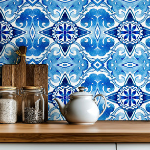 Carreau Eau bleue azurée méditerranéenne à grande échelle