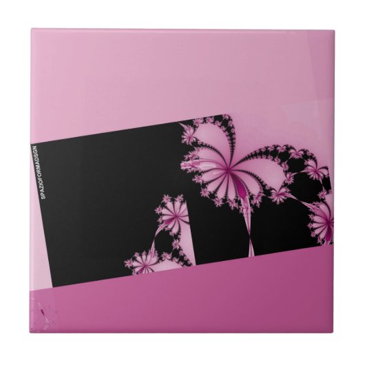 Carreau Eau de rose du jardin fractal (Devant)