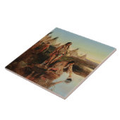 Carreau « Eau pour le camp » Art cowboy par Charles Russel (Côté)