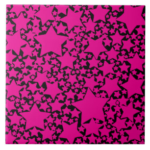 Carreau Ebb et flux 2 en Magenta et noir