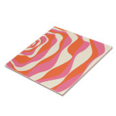 Carreau Ebb et flux 4 - rose, orange et crème (Côté)