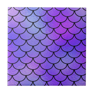 Carreau Écailles de sirène irisées magenta violet bleu