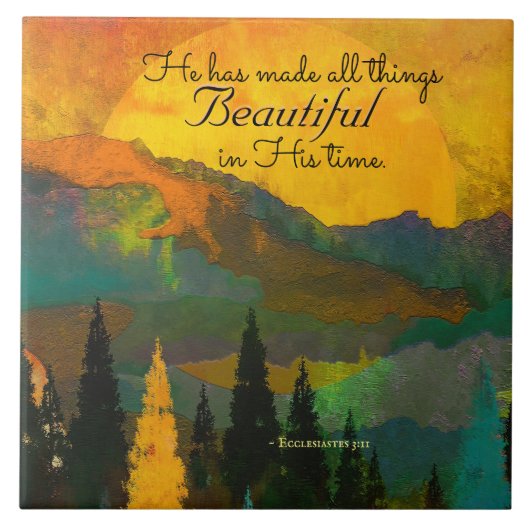 Carreau Ecclesiaste 3:11 Has made all things beautiful (Devant)