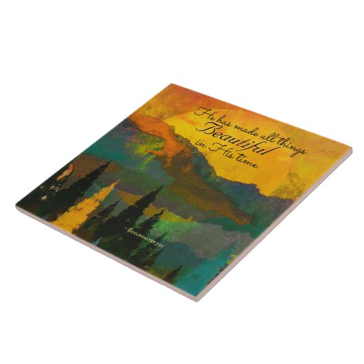 Carreau Ecclesiaste 3:11 Has made all things beautiful (Côté)