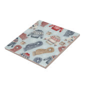 Carreau Écharpes et Sweaters Cosy d'Hiver – Aquarelle (Côté)