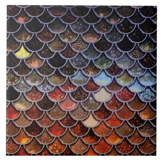 Carreau Échelles d'aquarelle des sirènes d'Autum (Devant)