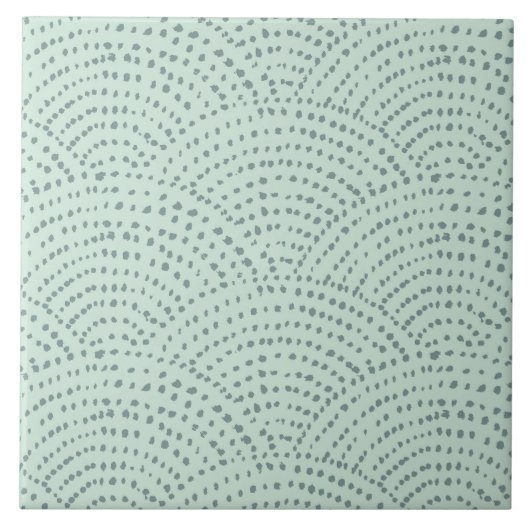 Carreau Échelles de points d'encre - oeuf de canard (Devant)