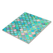 Carreau Échelles Mermaidscales d'aquarelle de sirène de (Côté)