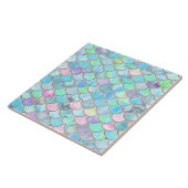 Carreau Échelles Mermaidscales d'aquarelle de sirène de (Côté)