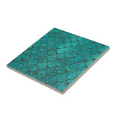 Carreau Échelles turquoises bleues de sirène (Côté)