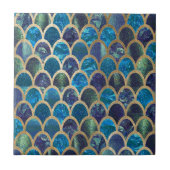 Carreau Échelles turquoises de sirène (Devant)