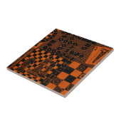 Carreau échiquiers dominos dominos (Côté)