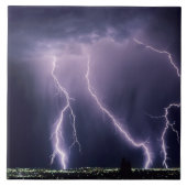 Carreau Éclair au-dessus de Salt Lake Valley, Utah. (Devant)