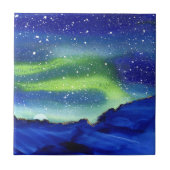 Carreau Éclairage nord Lune Étoiles Bleu Vert (Devant)