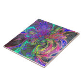 Carreau Éclat rougeoyant de Deva turquoise et violet de (Côté)