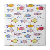 Carreau École colorée de poissons (Devant)