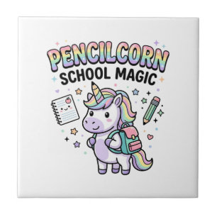 Carreau École de licorne Pencilcorn Magie Charmante Merch 