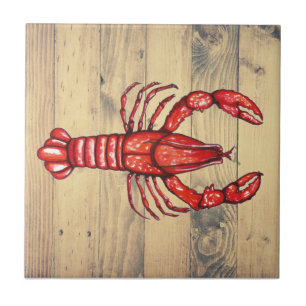 Carreau Écrevisses de la Louisiane Cajun et planches