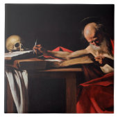 Carreau Écriture de Saint Jérôme (par Caravaggio) (Devant)