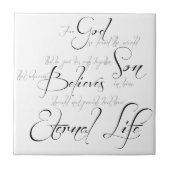 Carreau Écriture John 3:16 (Devant)