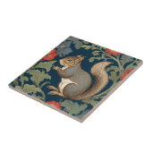 Carreau Écureuil gris style William Morris face gauche (Côté)