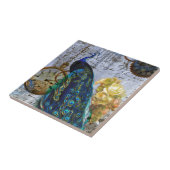 Carreau Écureuil rose jaune à vapeur de Peacock (Côté)