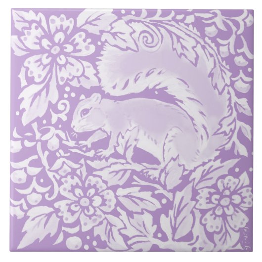 Carreau Écureuil violet clair Nature boisée (Devant)