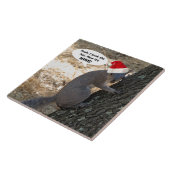 Carreau Écureuil vole Santa Hat Carrelage en céramique (Côté)