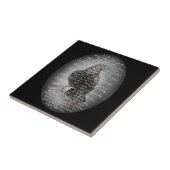 Carreau Edgar Allen Poe "Le Corbeau" Halloween Poem bird (Côté)