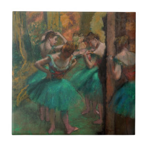 Carreau Edgar Degas - Danseuses, rose et vert