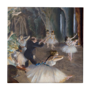 Carreau Edgar Degas - La répétition de ballet sur scène