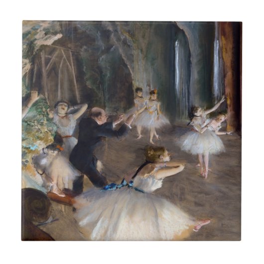 Carreau Edgar Degas - La répétition du ballet sur scène (Devant)