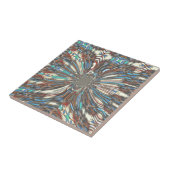 Carreau Edgy African Urban Pop Art Conception optique Abst (Côté)