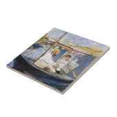 Carreau Edouard Manet - Monet dans son bateau atelier (Côté)