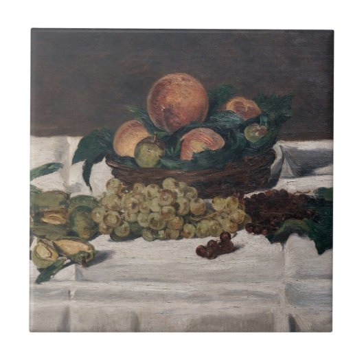 Carreau Edouard Manet - Nature morte, Fruits sur une table (Devant)