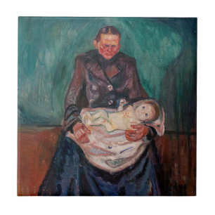 Carreau Edvard Munch - Femme avec enfant malade, héritage