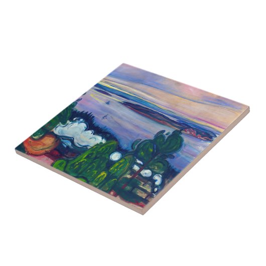 Carreau Edvard Munch - Fumée de train (Côté)