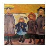 Carreau Edvard Munch - Quatre filles à Asgardstrand (Devant)