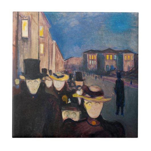 Carreau Edvard Munch - Soirée sur Karl Johan Street (Devant)