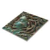 Carreau Effet 3D en bronze Turquoise de sirène (Côté)