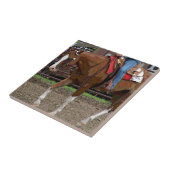 Carreau Effet de dessin animé de cheval occidental (Côté)