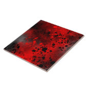 Carreau Effet de peinture rouge rétro (Côté)